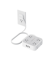 TESSAN Flat Plug Surge Protector Power Strip 1026