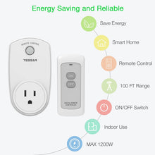 TESSAN Lights/Fans Wireless Electrical Outlet Plug Switch (1 Remote + 1 Outlet)