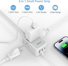 TESSAN Ultra Thin Flat Plug Power Strip 1021