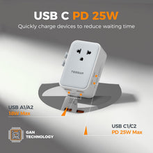 TESSAN Ultra Thin Universal Travel Adapter PD 25W