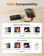 TESSAN 10000mAh 30W Portable Charger with USB-C Cable