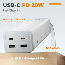 TESSAN 10 FT Surge Protector PD 20W PS09