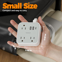 TESSAN 15W Flat Plug Surge Protector Power Strip 103