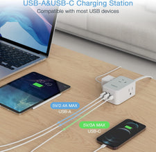 TESSAN Ultra Thin Flat Plug Power Strip 1021