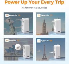 TESSAN Universal Travel Adapter PD 45W