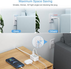 TESSAN Ultra Thin Flat Plug Power Strip 1021
