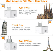 TESSAN All European Travel Plug Adapter Kit 121