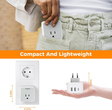 TESSAN All European Travel Plug Adapter Kit 121