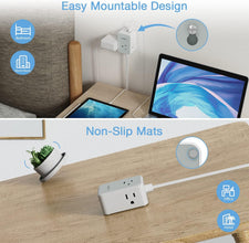 TESSAN Ultra Thin Flat Plug Power Strip 1021