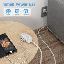 Tessan Flat Plug Power Strip 3 USB Ports 105