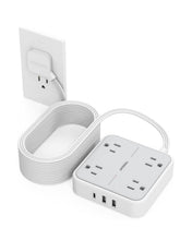 TESSAN Flat Plug Surge Protector Power Strip 102
