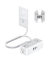 TESSAN Flat Plug Surge Protector Power Strip 1020