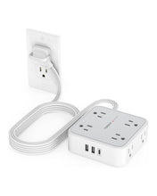 TESSAN Flat Plug Surge Protector Power Strip 1026
