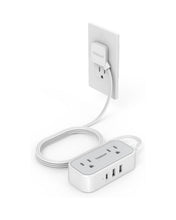 Tessan Flat Plug Power Strip 3 USB Ports 105