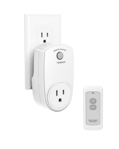 TESSAN Lights/Fans Wireless Electrical Outlet Plug Switch (1 Remote + 1 Outlet)